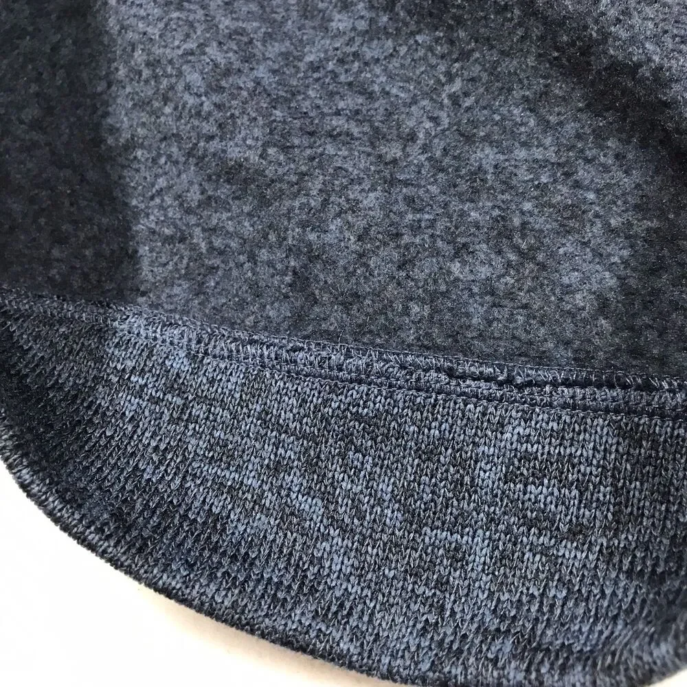 EDDIE BAUER 1/4 Button Fleece Sweater Men M Blue Lined Knit Outdoor Pullover